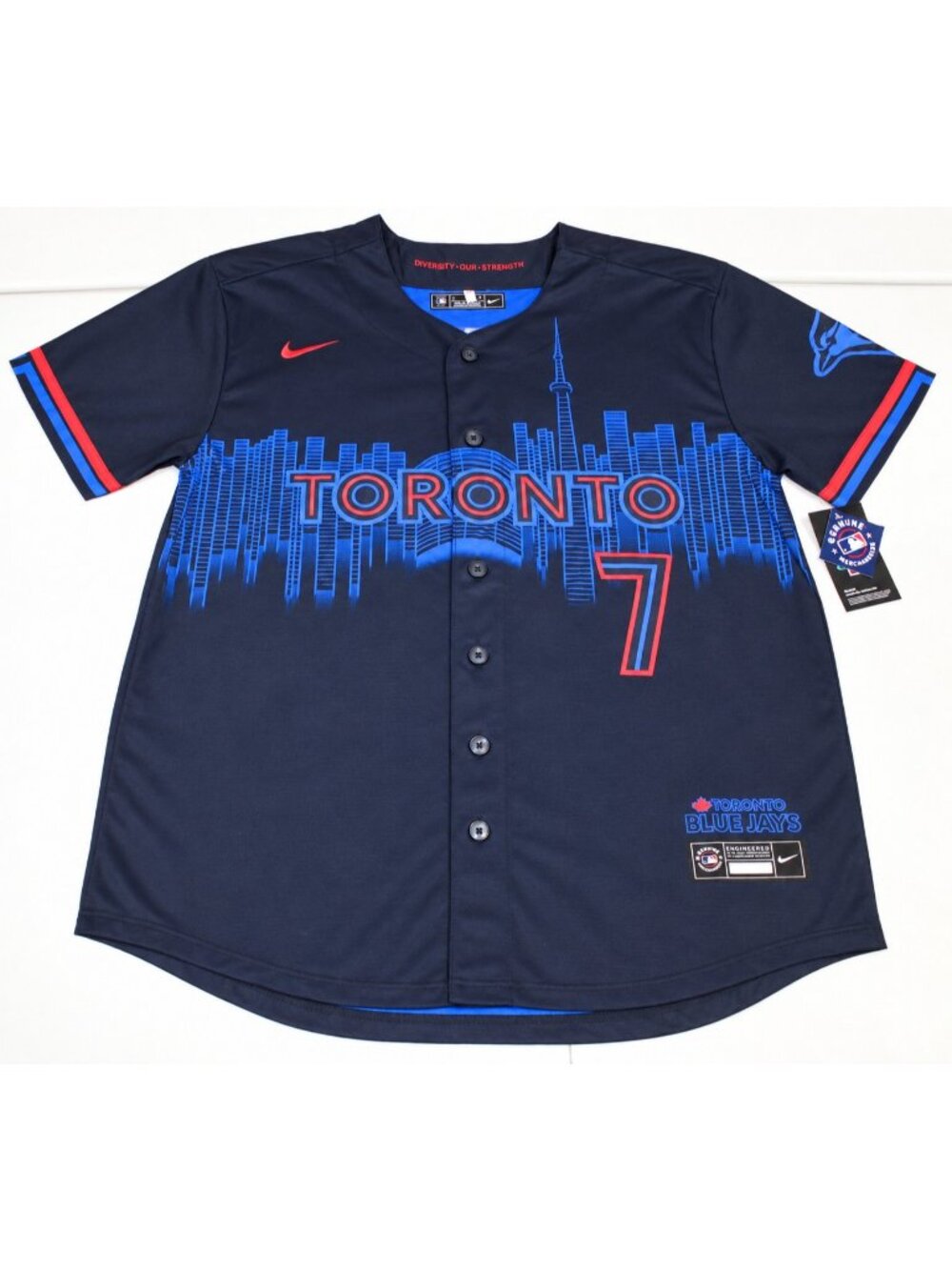 MLB Toronto Blue Jays City Connect Kazuma Okamoto #7 Sewn Jersey XL NWT NEW